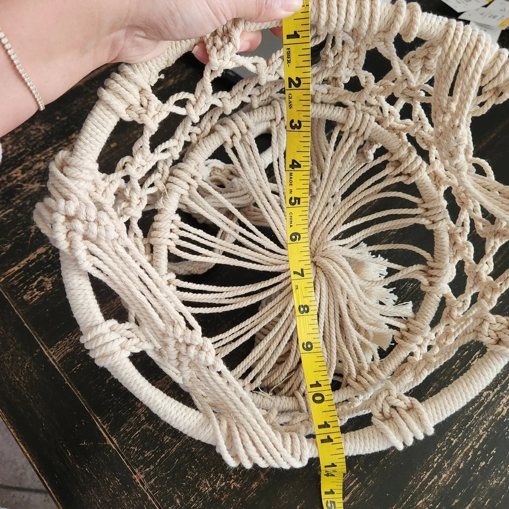 Handmade Macrame Plant Hanger Basket Boho Tassel Indoor Hanging‎ Planter Cotton